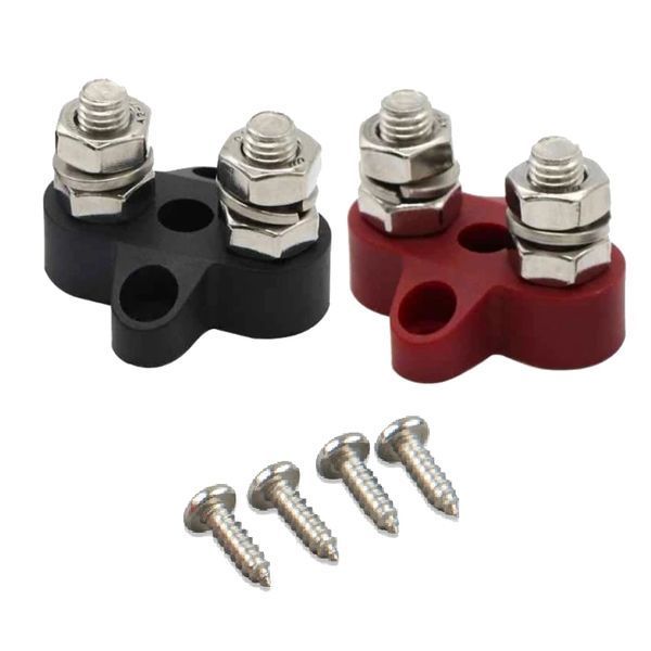 Victron Energy Dual Terminal Stud M8-linked set (1 red/1 black) Двойной набор клемм M8 99-00021076 фото